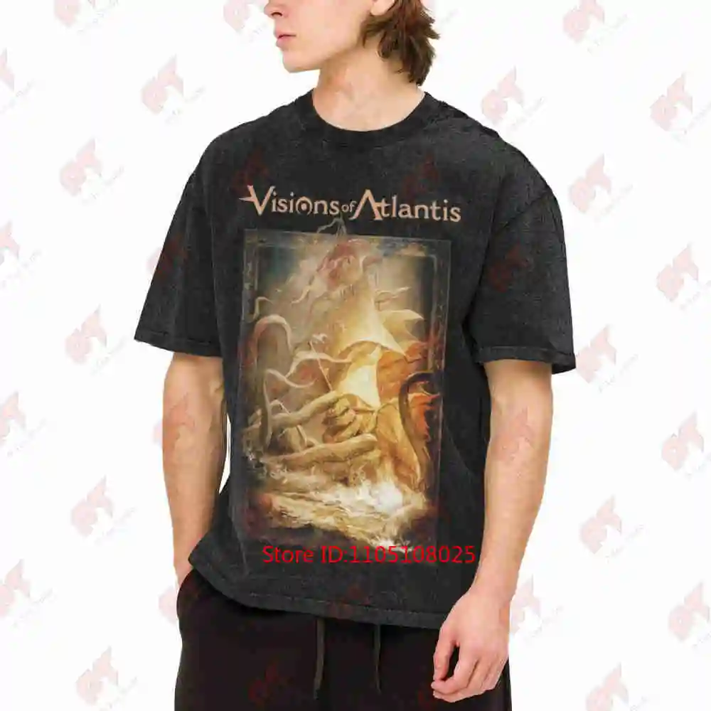Visions Of Atlantis Wanderers North American Tour Vintage Washed Tee Pure Cotton T-Shirt