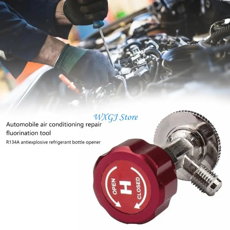 grifo lata 37JE, adaptador SAE 1/4 abridor botellas, grifo lata autosellante automotriz para R134A