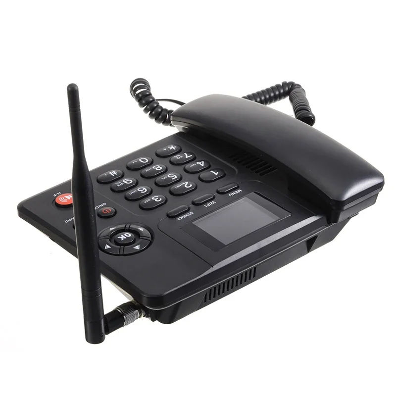 4G WIFI Wireless Fixed Phone Desktop Telephone GSM SIM Card LCD for Office Home Call Center Company Hotel Landline Phone