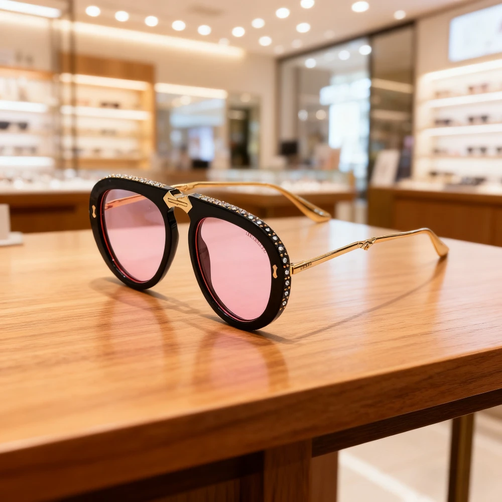 Occhiali da sole con diamanti Occhiali da sole pieghevoli color gelatina alla moda da donna Street Style Trendy Versatile Best seller