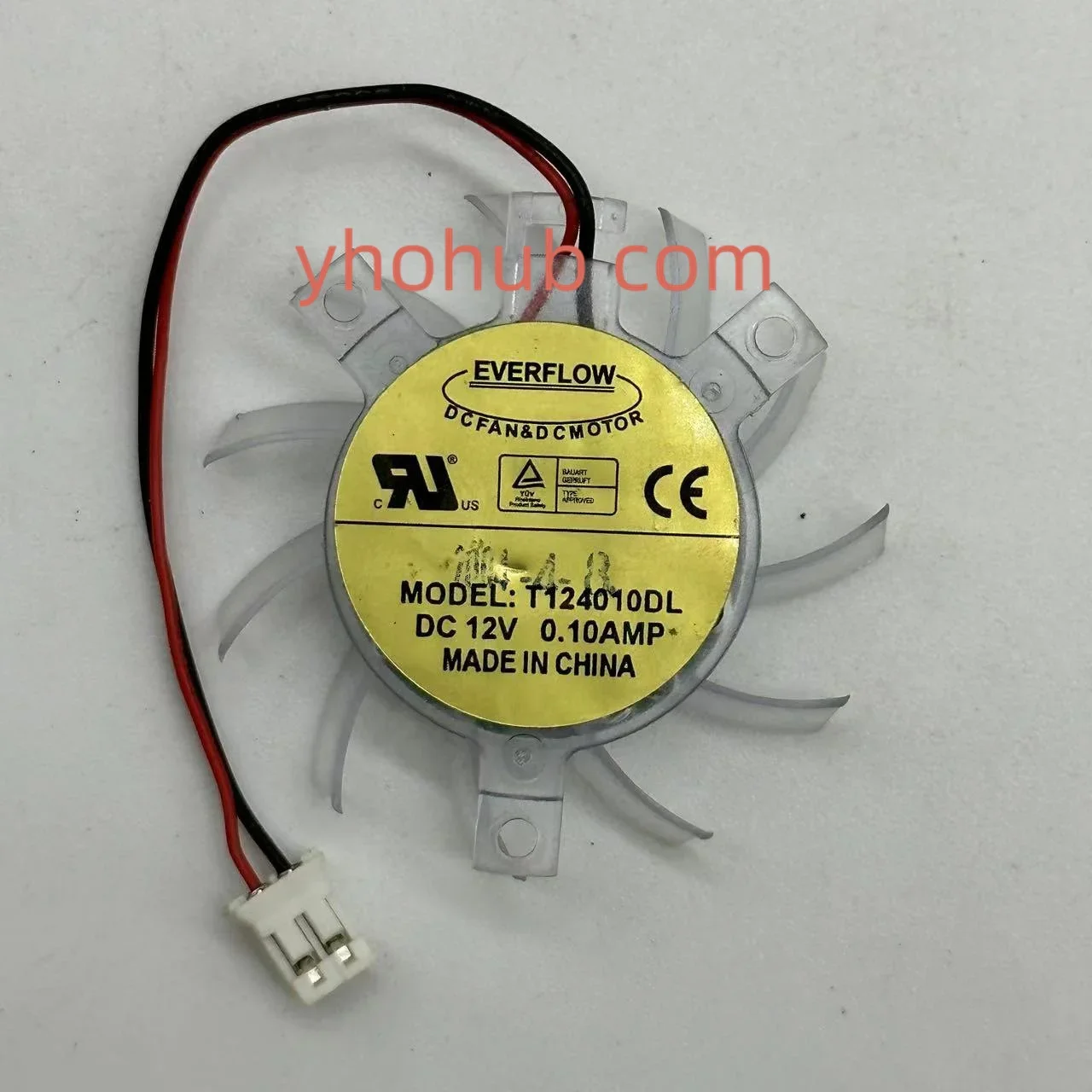 Everflow T124010DL DC 12V 0.10A 36x36x9mm 2-Wire Server Fan