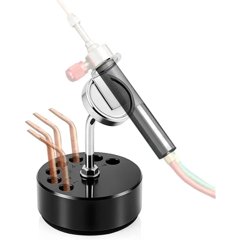 

【NEW YEAR 】Acetylene Jewelry Torch Stand, With Magnetic Base & 7 Tip Storage Holes, Stable Organizer For Jewelers & Metalworker