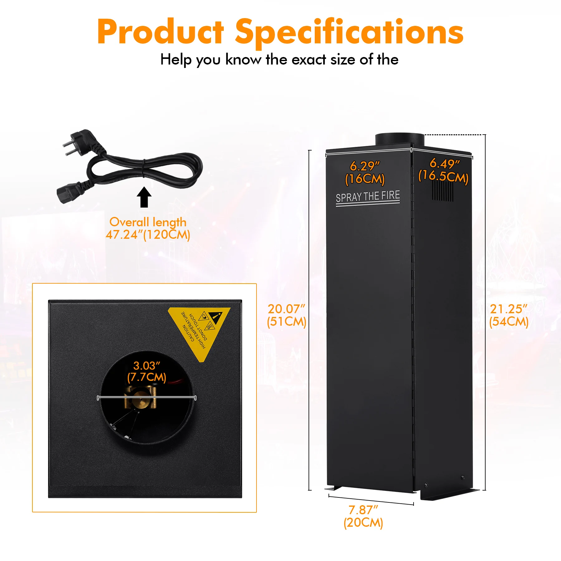 1/2Pack 200W DMX Fire Thrower Flame Effect Projector Machine Stage Show Xmas Party