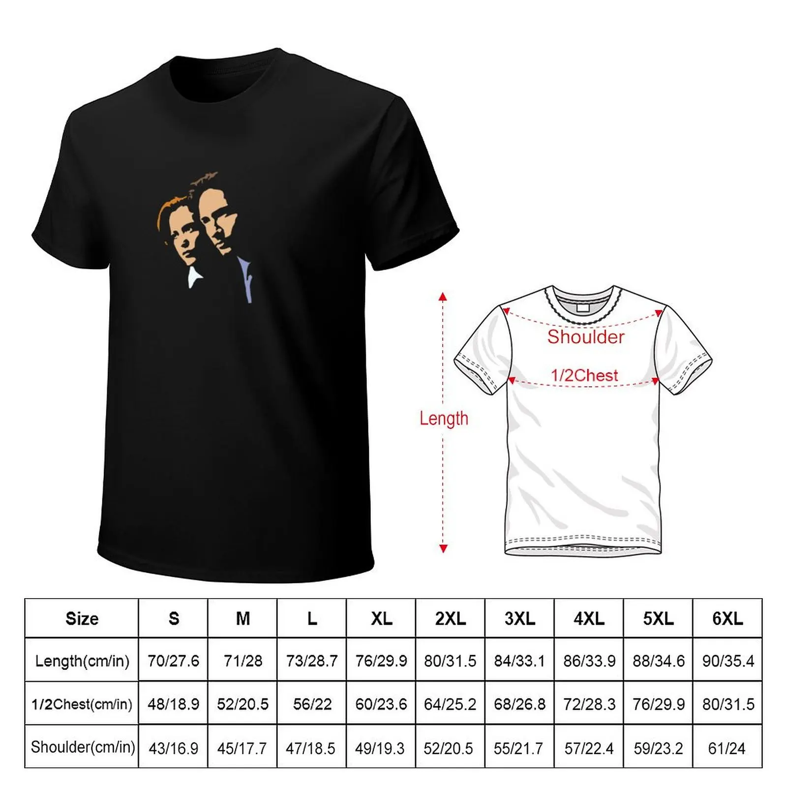 Mulder and Scully T-Shirt vintage t shirts plain blue archive shirts graphic mens t shirts pack