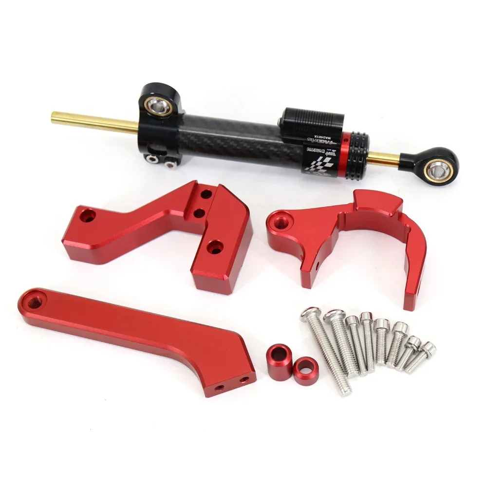 Electric Scooter Carbon Fiber Steering Damper Alu Bracket Mount Kits For Vsett 10 Plus Steering Damper