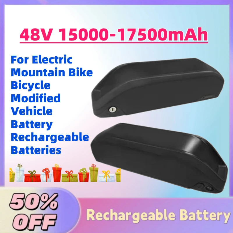 

New 48V 15Ah-17.5Ah Parrot Lithium Battery for Electric Mountain Bike Bicycle Modified Vehicle Battery Rechargeable Batteries