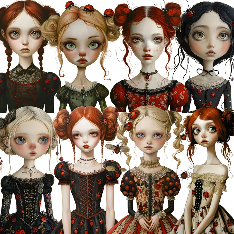 

Gothic girl Stickers Crafts And Scrapbooking stickers kids toys book Decorative sticker DIY Stationery