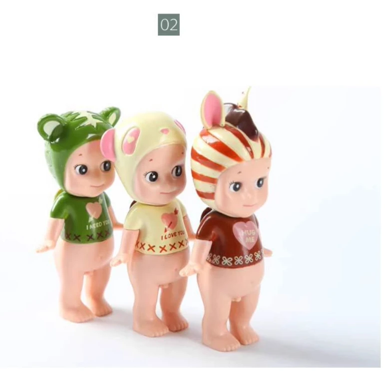 6pcs/ a lot  Animal Angel Series Angel Baby Dolls Mini FigureToys