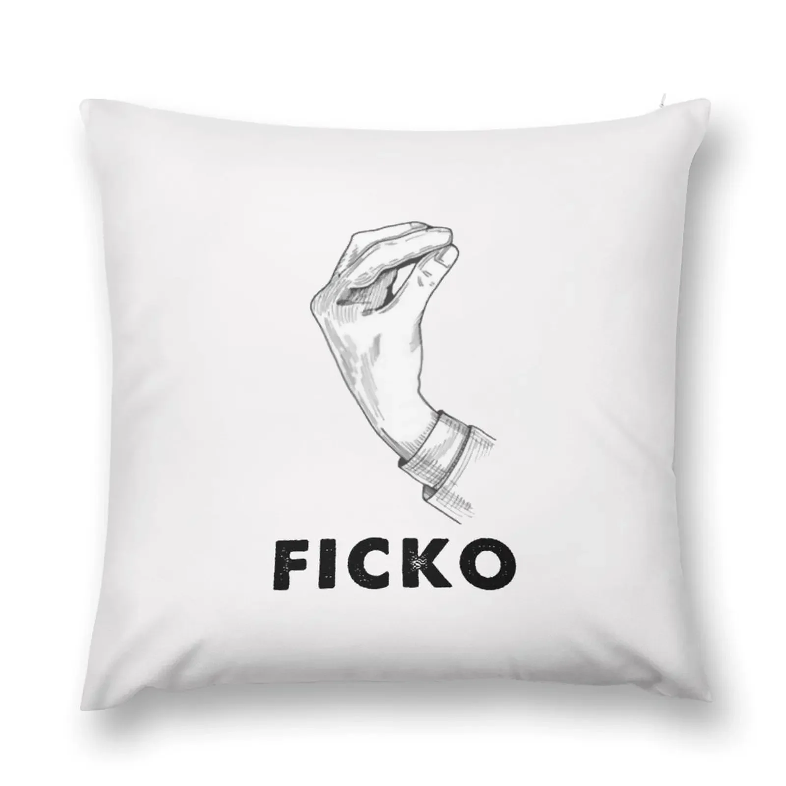 Ficko Lustiges Handzeichen Throw Pillow Christmas Pillow Ornamental Pillow Luxury Living Room Decorative Cushions