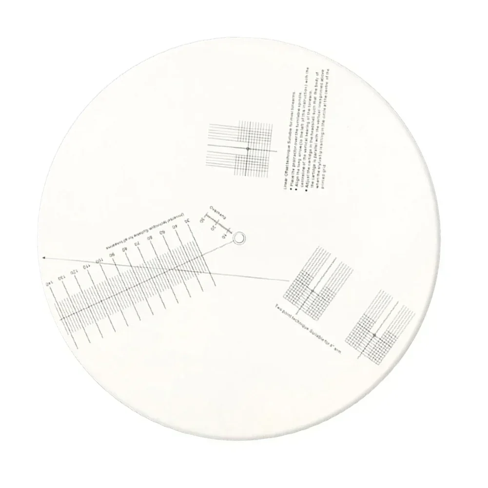 Vinyl Record Pickup Calibration Plate Distance Gauge Protractor Calibration Disc For Precise Needle Head Alignment