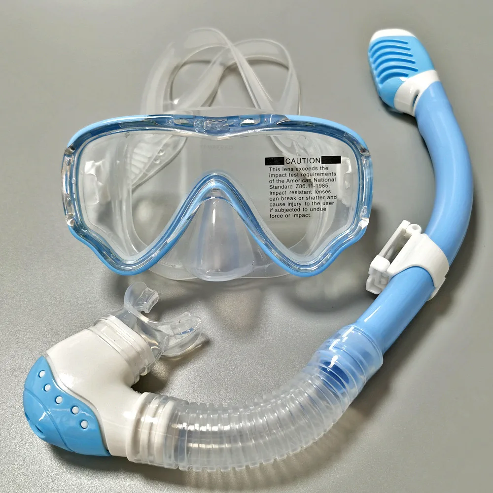 High Quality  Diving Snorkel Mask Set Scuba Equipment Silicone Mouthpiece Available Dry Snorkel Set for Children