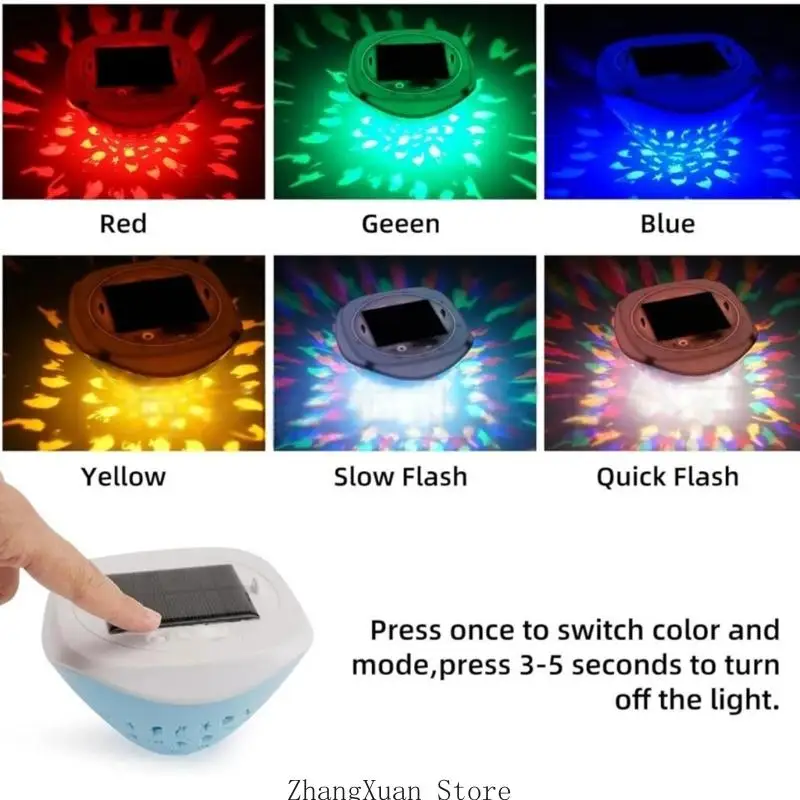 3xuf Solar Pool Lights avec unique Piscine Party Lights Abs Texture