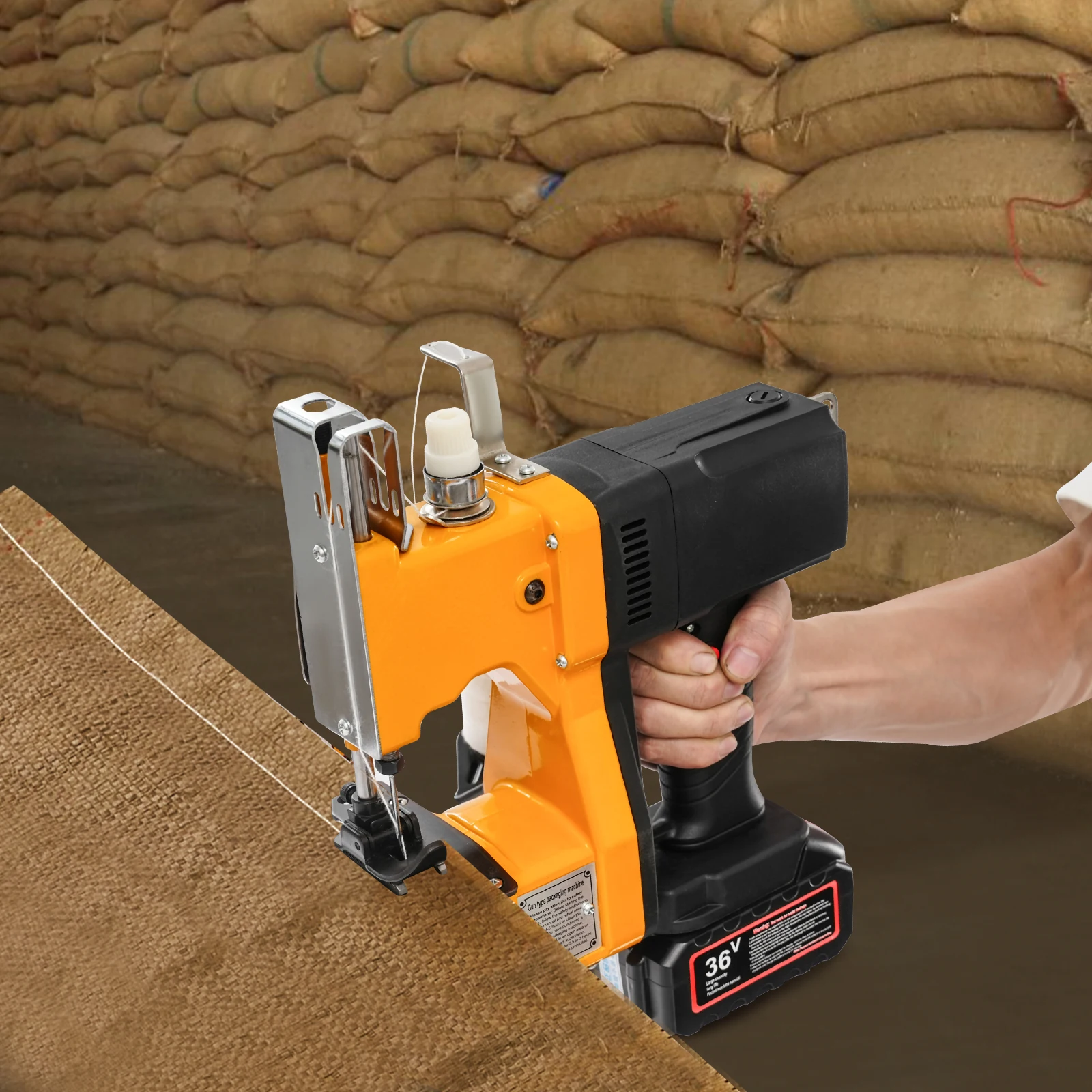 

Беспроводная электрическая машина для сшивания пакетов 210 Вт, 2800-3200 стежков/мин, аккумулятор 2000 мАч с автоматической обрезкой для упаковки