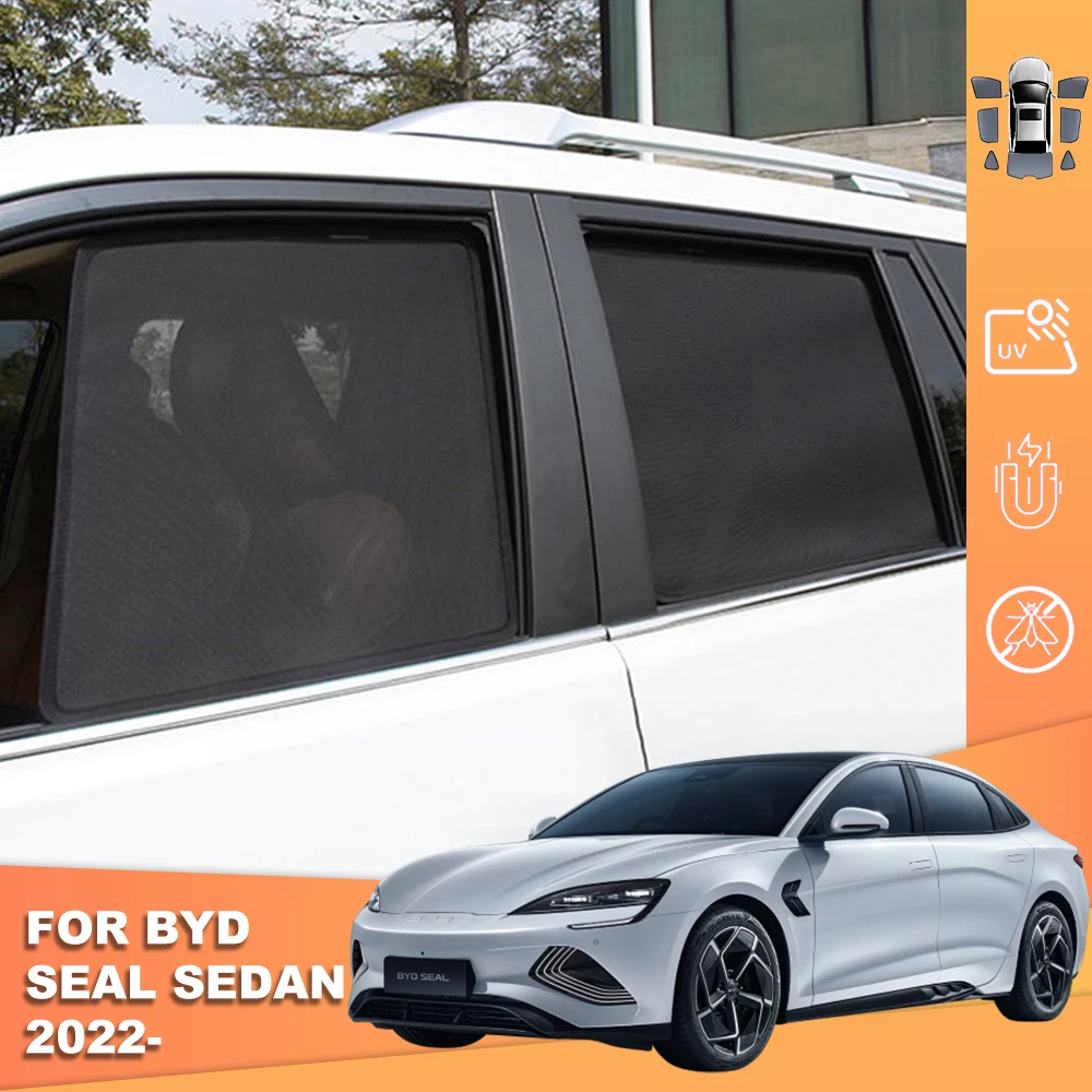 

For BYD Seal Sedan 2022 2023 2024 Magnetic Car Sunshade Shield Front Windshield Curtain Rear Side Baby Window Sun Shade Visor