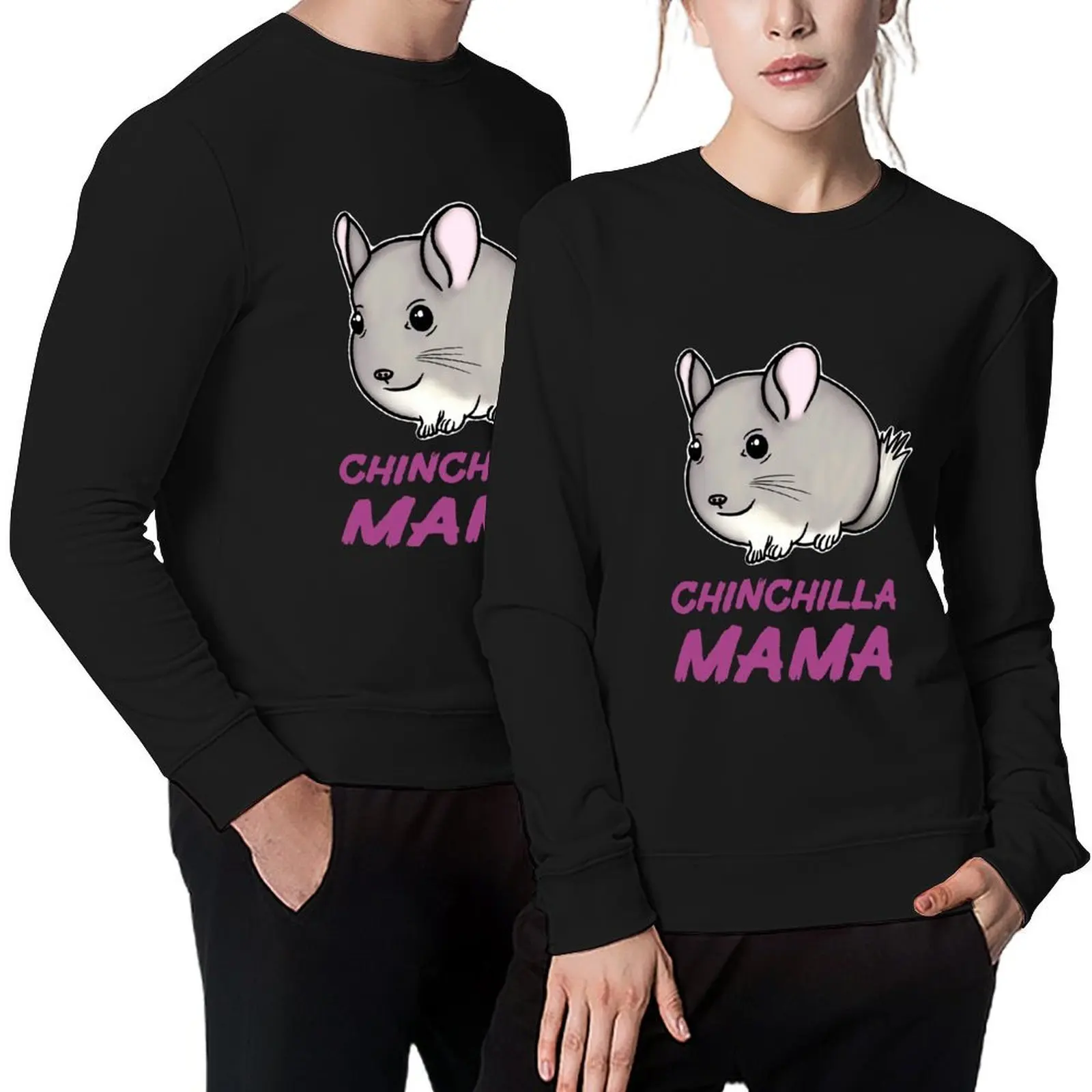 

Chinchilla Mama for Chinchilla Lovers, Purple Pullover men's coat blouse men's clothing clothes for men pullover
