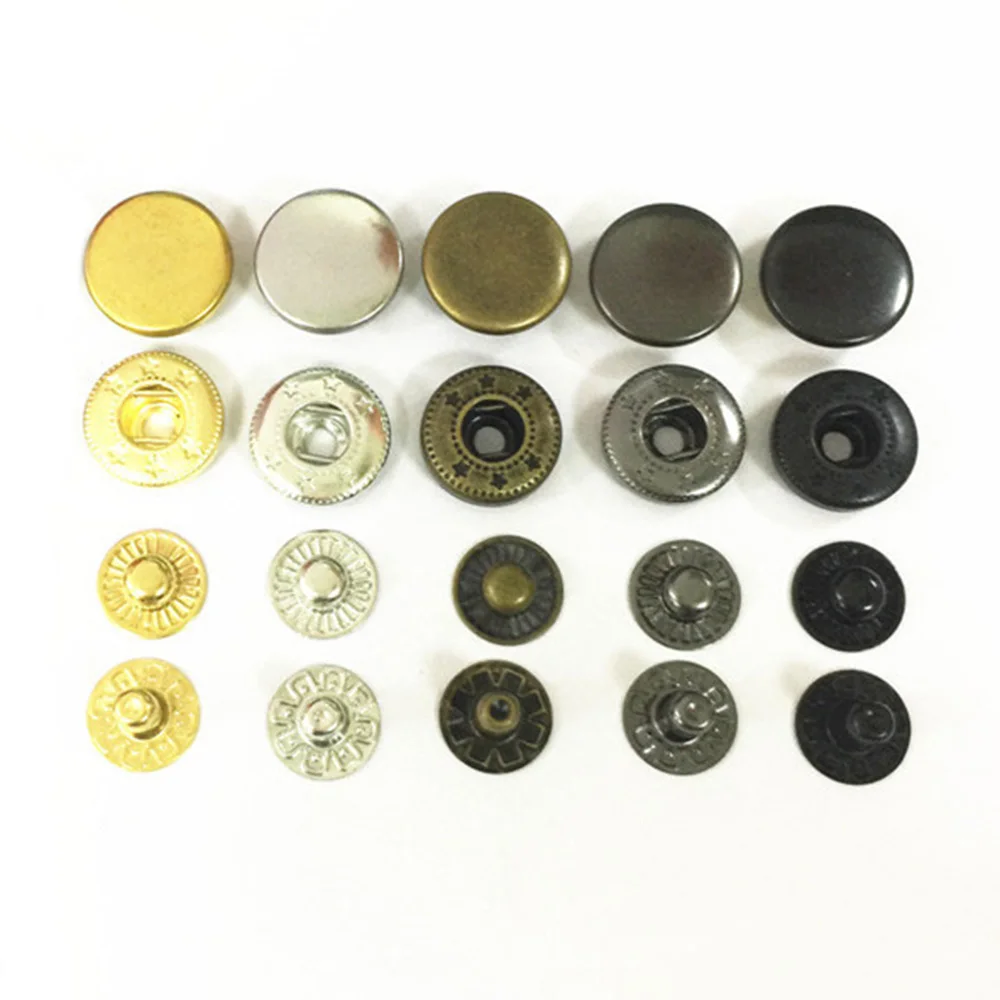 24 Sets 6mm Metal Snap Button DIY Children's Toys Miniature Doll Clothes Bag Sewing Connection Button Model Making Accessories