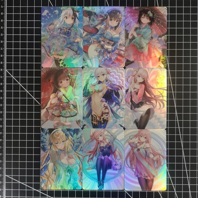 9 pezzi di carte Seishoujyo anime fatte in casa serie di personaggi della ragazza ACG carte nude sexy giocattoli kawaii regali giochi carte di raccolta di fumetti