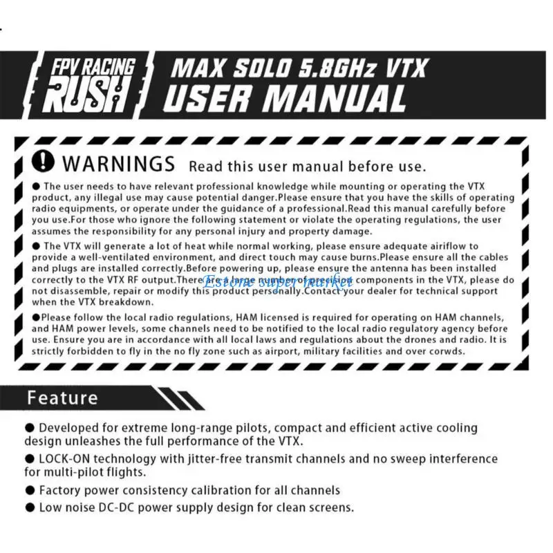 090B 2.5W Transmisor video 48CH potencia para control remoto FPV