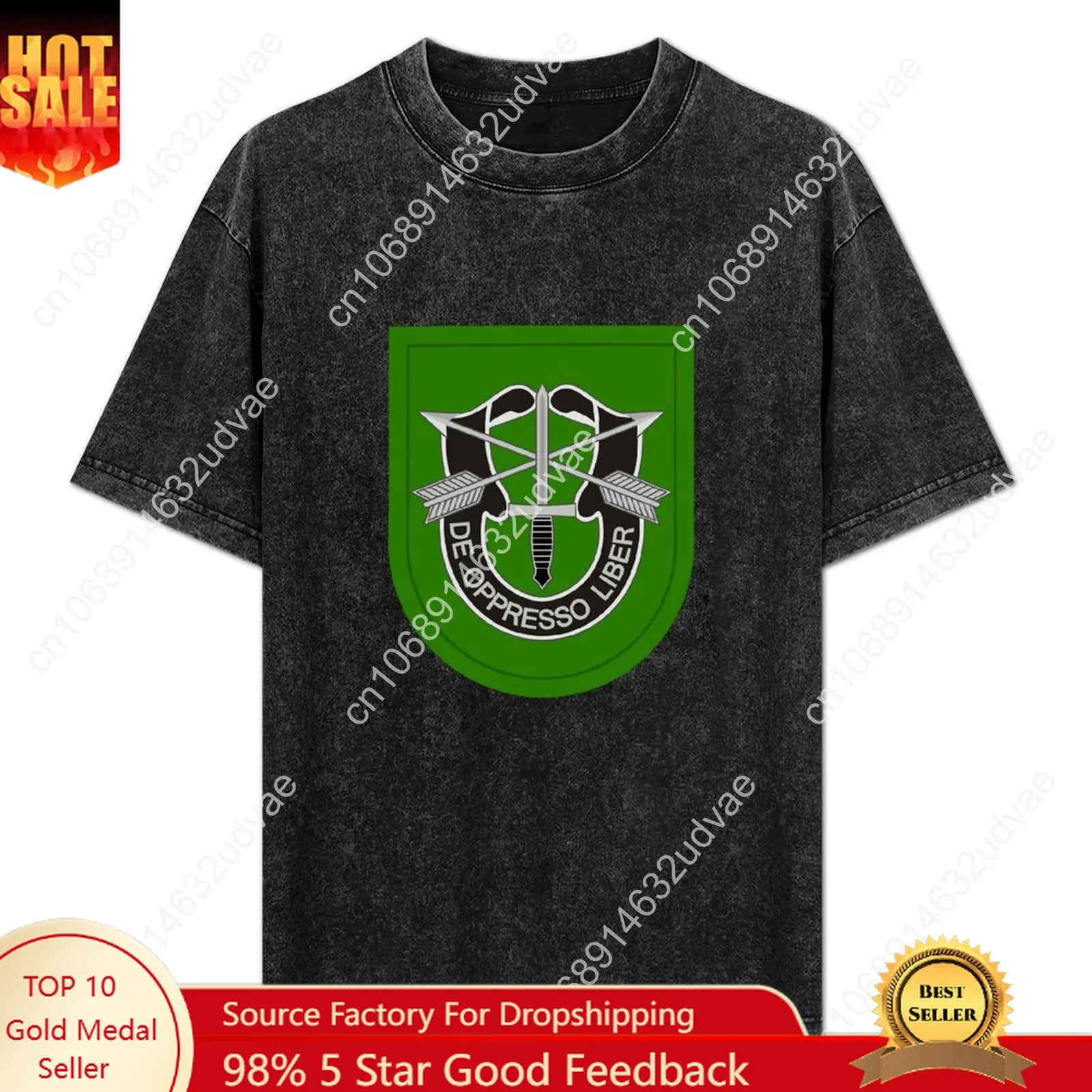 

US 10th Special Forces Group T Shirts Mans Womans Vintage Tshirt Cotton Short Sleeve T-shirt Soft Custom Tops Clothes Tshirt