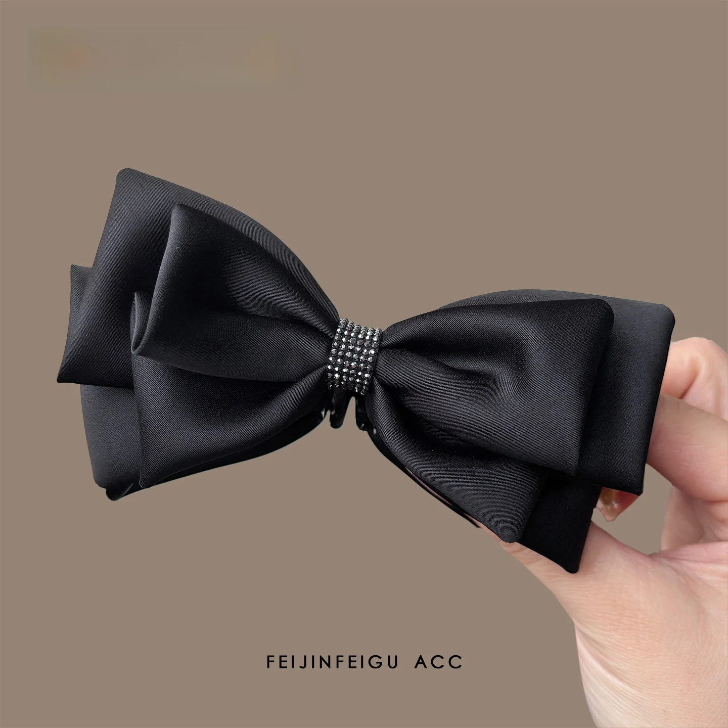 presilha-de-cabelo-feminina-elegante-com-laco-borboleta-e-strass-tipo-banana-para-rabo-de-cavalo-alto-sem-elastico-acesso