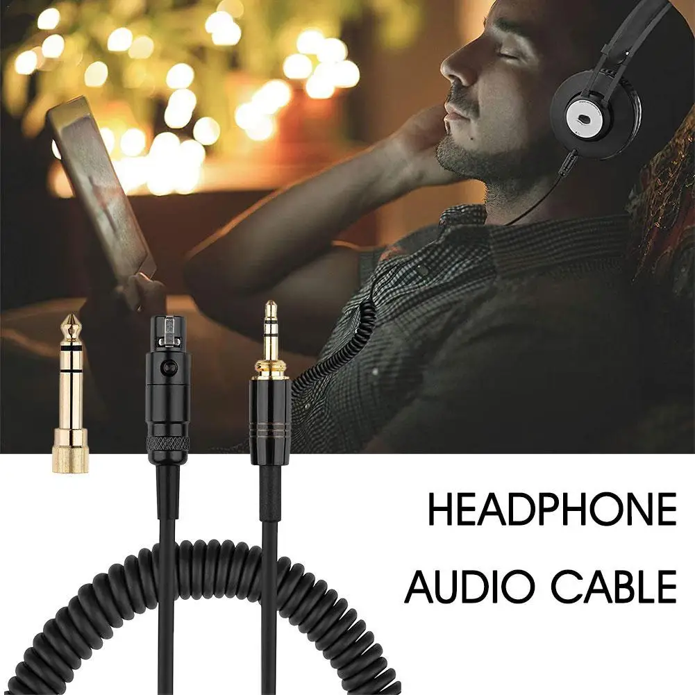 Cable de resorte para auriculares, accesorios de Cable de Audio para K240 K141 K271 K702 K712 181 Mini XLR