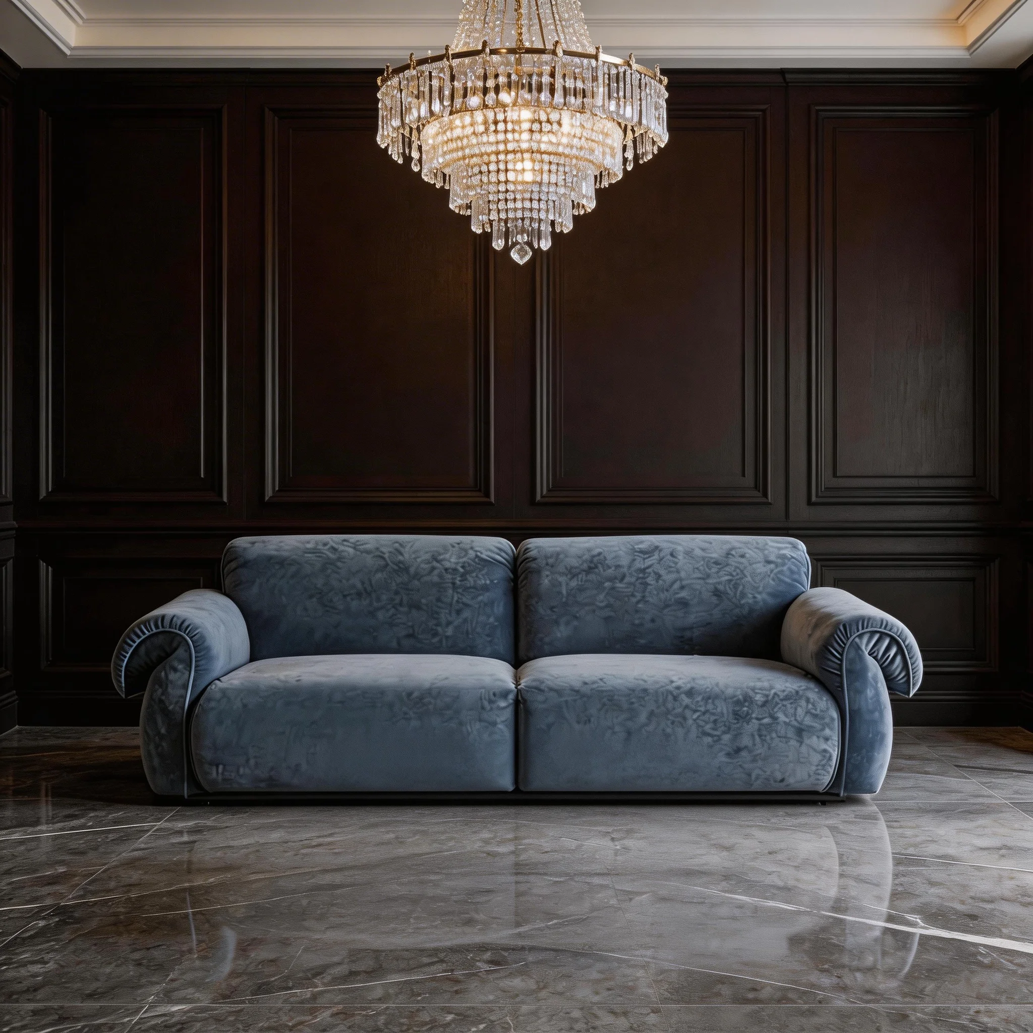 French Designer Luxury Modern Sectional Octopus Tufted Extendable Modular Velvet Sponge Sofa Small Living Room Hotel Apartment