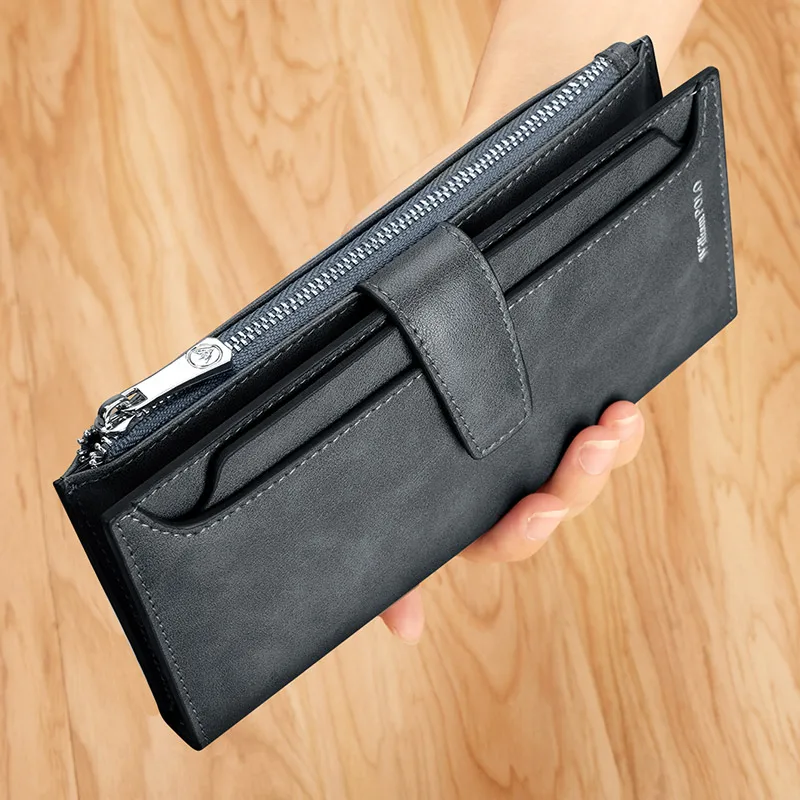 Men's casual wallet, long and large capacity hand-held bag, multifunctional and personalized card holder