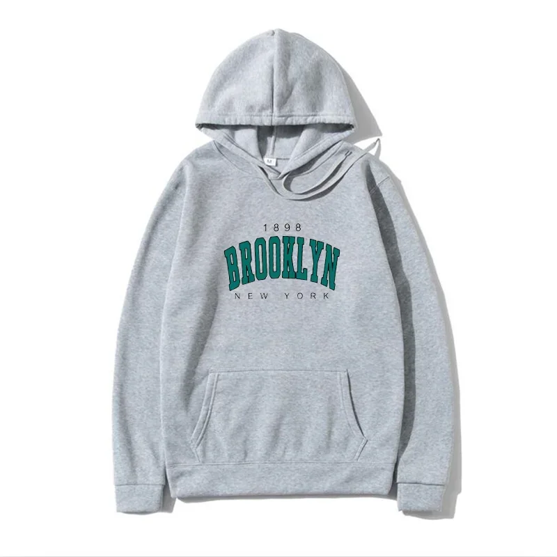 Men Women New Hoodies Fashion Letter Printed New York Sweatshirts Loose Casual Harajuku Hooded Pullover Sportwear XS-XXXL