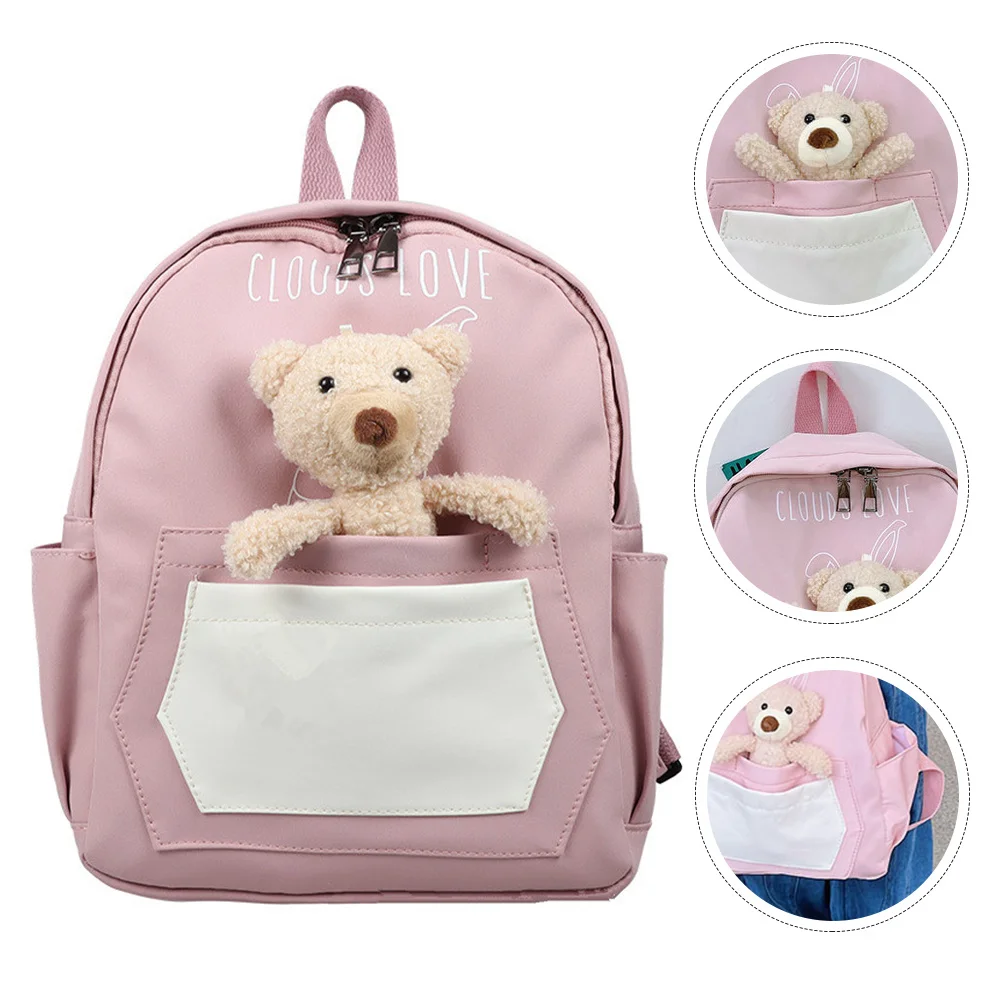 

Cute Bear Design Bookbag for Children Kindergarten Backpack Premium Material Sturdy Construction Perfect Gift for School Travel