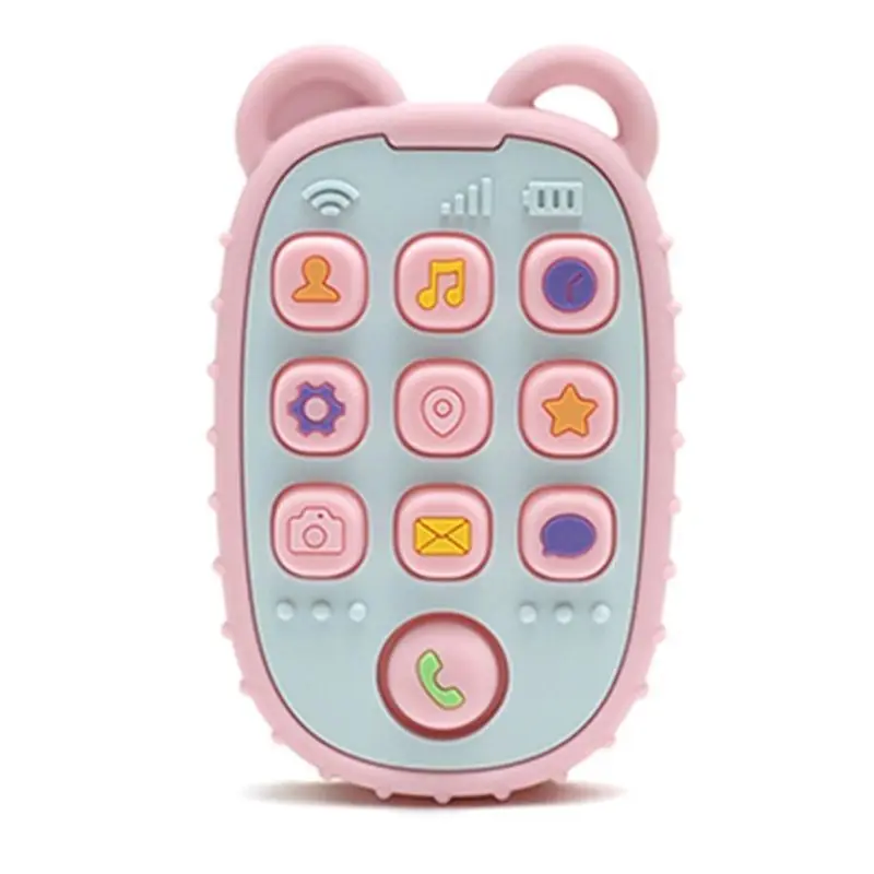 A07I Bear Shaped Silicone Teether For Toddlers - BPA-Free, Soft Sensory Development & Intelligent For Babies