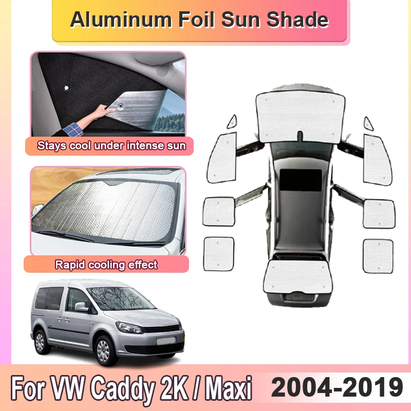 

Sunshade For Volkswagen VW Caddy 2K Maxi 2004~2019 Car Full Visor Sunscreen Protection Anti-UV Window Privacy Cover Accessories