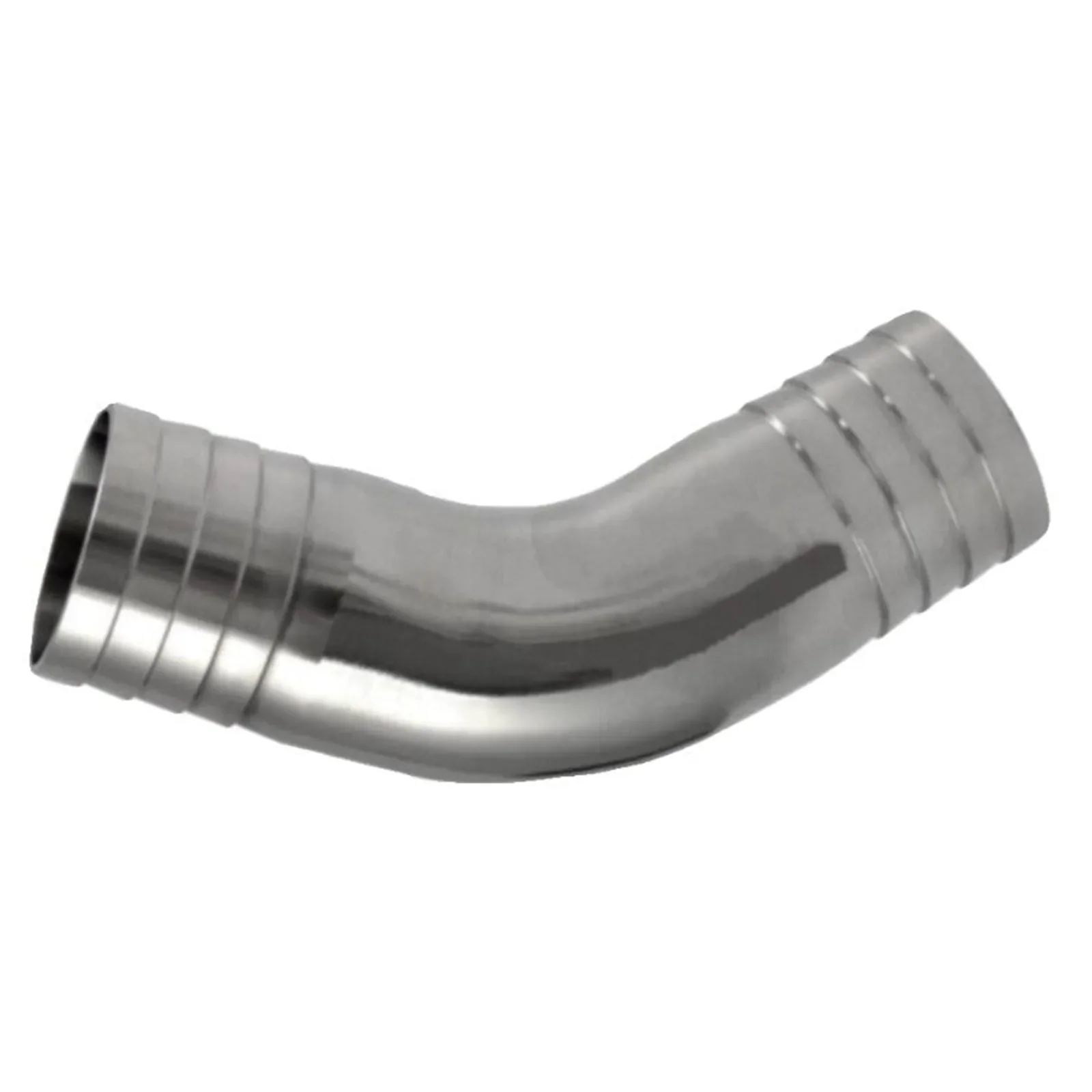 Fit Tube ID 10/12.7/16/19/22/25/32/38/45/51/57/63/76/89mm Barbed Equal 45 Degree Elbow 304 Stainless Steel Sanitary Pipe Fitting