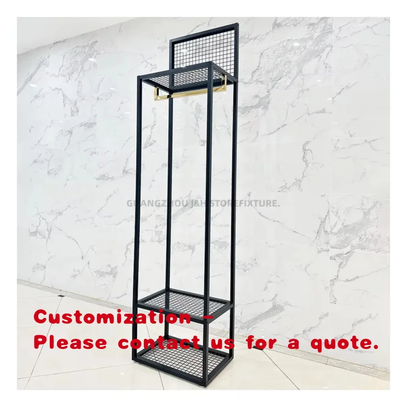 

custom.Latest products clothing display racks clothing store designs display stand shops black metal garment clothing