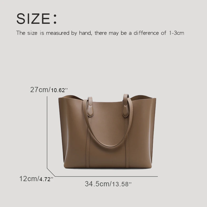 Genuine Leather Classic Tote Bags For Women Luxury Designer Handbag And Purses 2024 New In First Layer Cowhide Underarm Shoulder