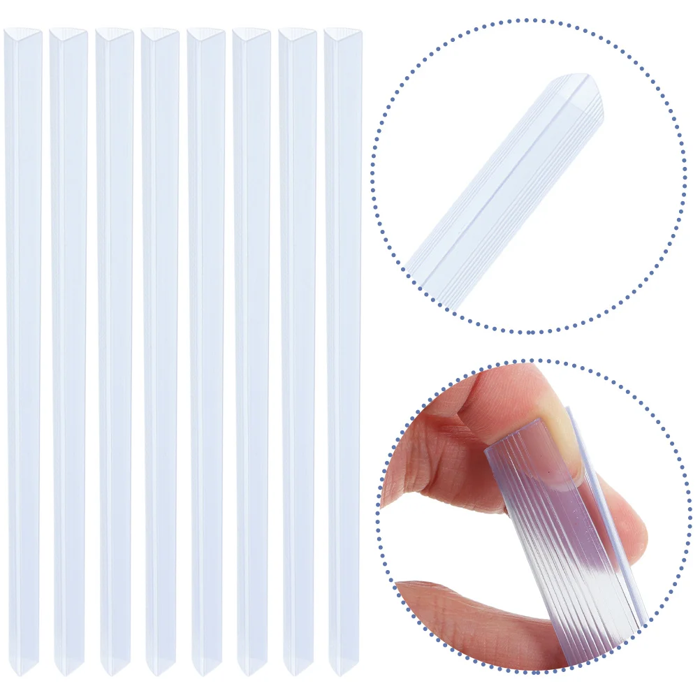 

10Pcs Transparent Pull Rod Clip A4 310Mm White Sturdy Abs Slide Binders Binding Bars Spine Bars Cover Plastic File Folder