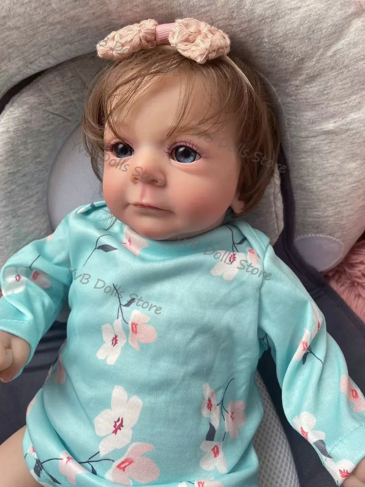 18'' Felicia al geschilderd afgewerkte herboren babypop hetzelfde als afbeelding levensecht zacht aanvoelend handwortelhaar zichtbare aderen
