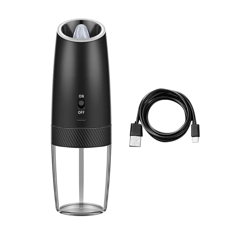 367A Electric Salt Peppers Grinder Refillable Salt Peppers Mill Rechargeable Adjustable Grinding Electric Salt Peppers Mill