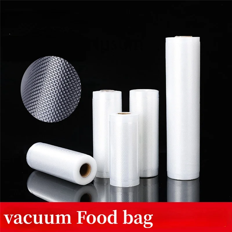 

5Pcs Kitchen Vacuum Sealing Bag Transparent Food Packaging Bag Food Preservation Bag Compression Cooking Plastic Bag