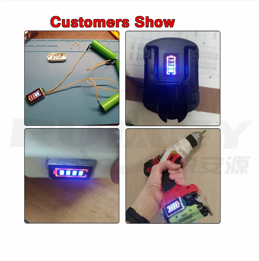 Lithium battery capacity indicator Display module Electric vehicle battery quantity tester 18650 1S 2S 3S 4S 6S 7S series