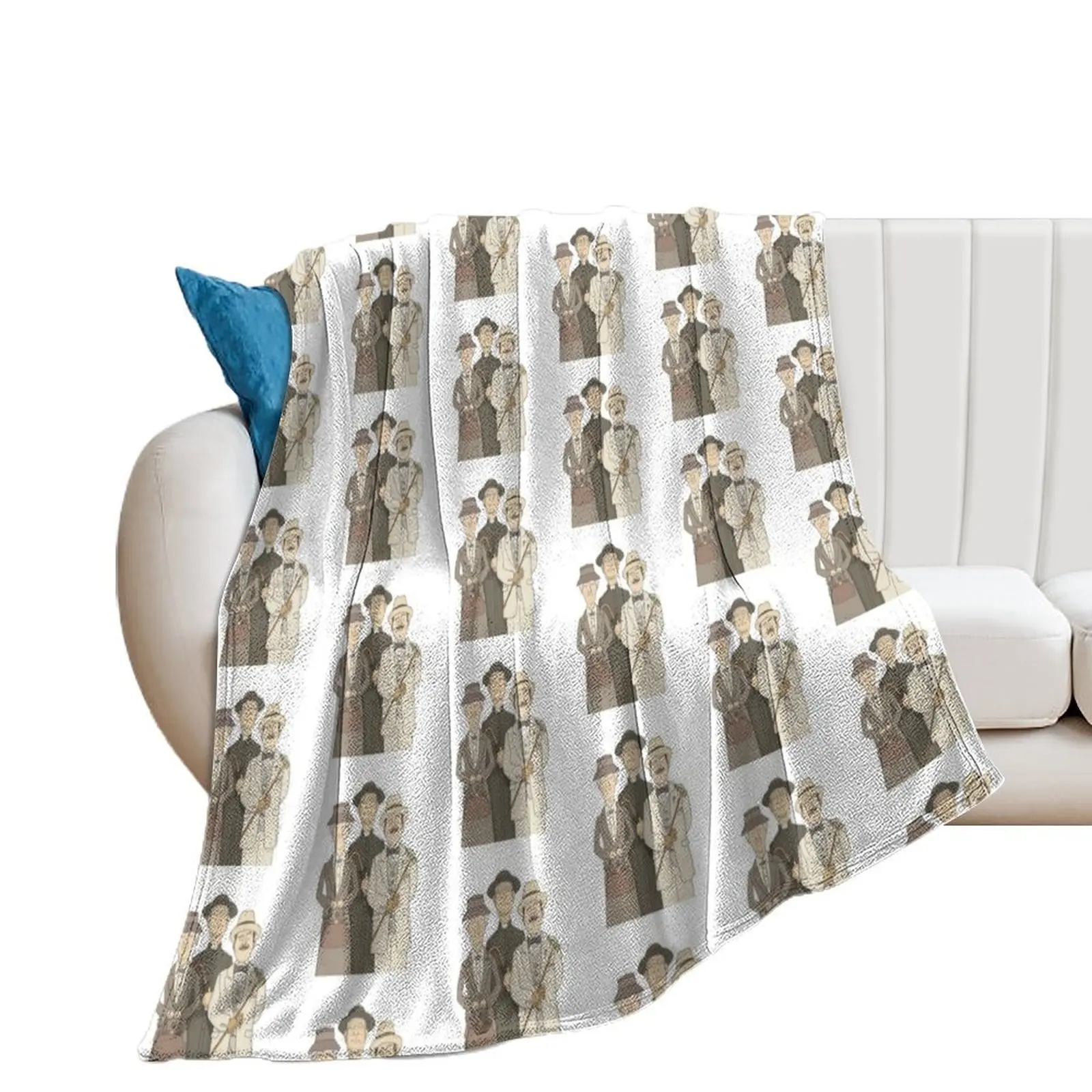 Poirot, Marple and Father Brown Throw Blanket Soft Big funny gift Beautifuls Blankets