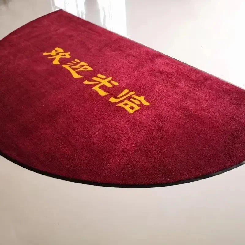 Custom Modern New Design 10mm High Nylon Printed Rubber Backing Logo Fireproof Absorbent Salon Floor Entrance Door Mat