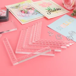 7pcs/set L-shape Positioning Tools Positioner Rulers Kit Card Corners Helpers For Precision Positioning And Layering Easier