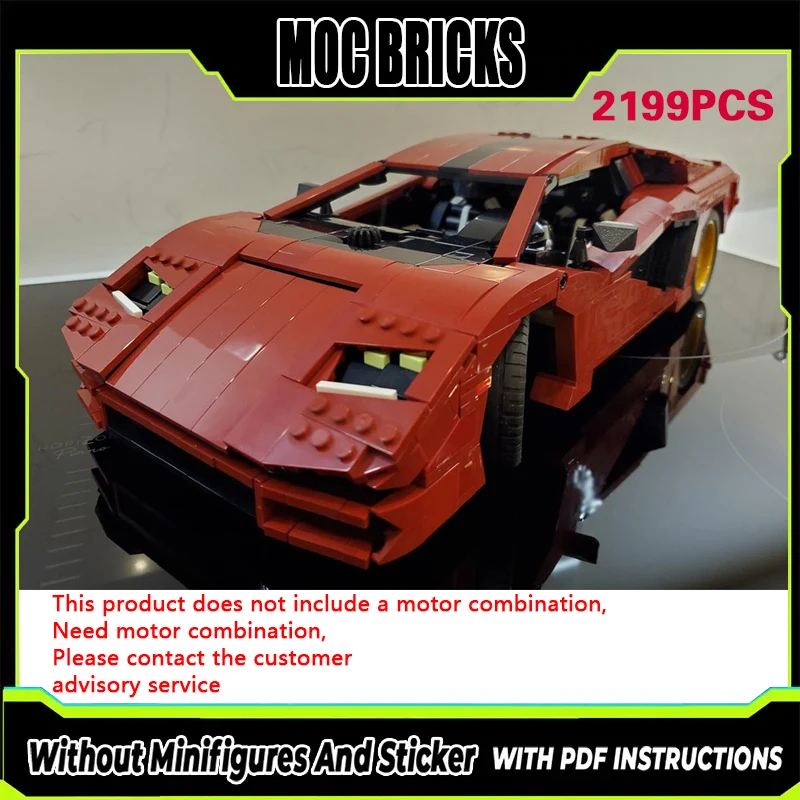 

Модель гоночного автомобиля Speed Racing Car MOC, конструктор Countach LPI 800-4, модульная технология, подарки, праздничный набор для сборки, детские игрушки