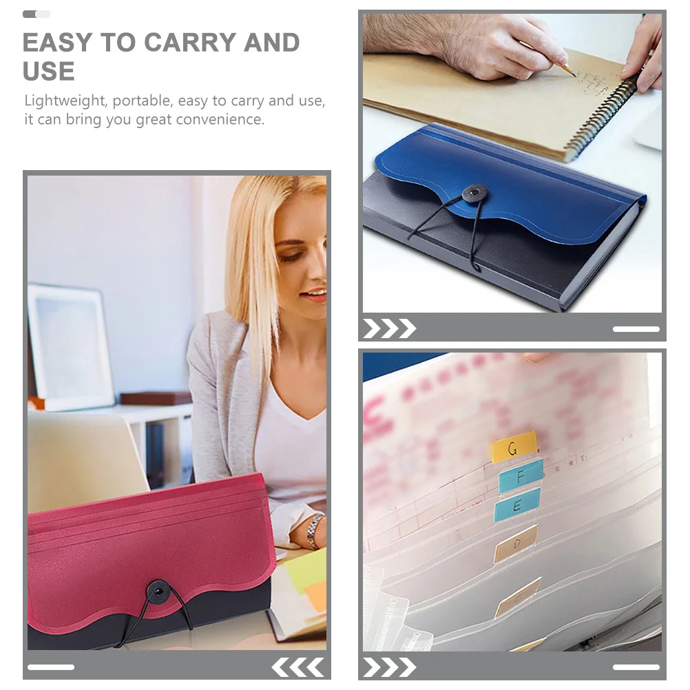 

2pcs Plastic File Organizer Expandable Accordion Folder Multi Pocket Bill Storage Portable Document Holder Large Capacity