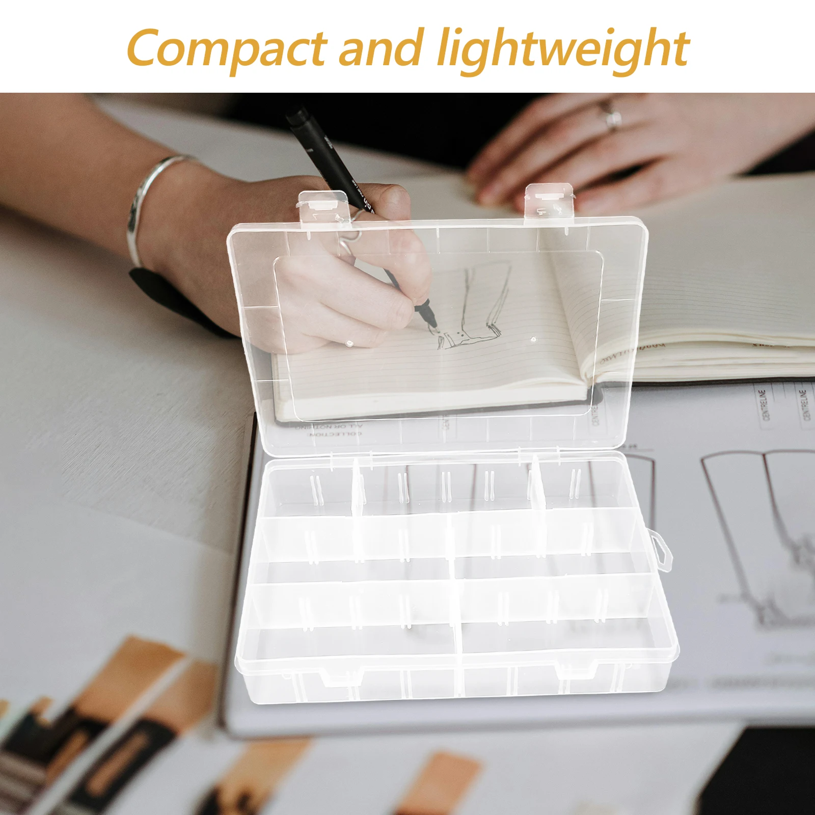 

Art Supply Organizer Clear Plastic Pencil Box For School Supplies Marker Case Crayon Organizer Pen Case Storage Box For