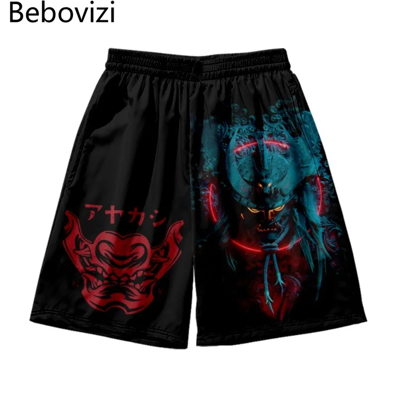 

Japanese Demon Print Shorts Summer Men Shorts Streetwear Casual Shorts Fitness Exercise Beach Shorts Jogger Shorts Plus Size
