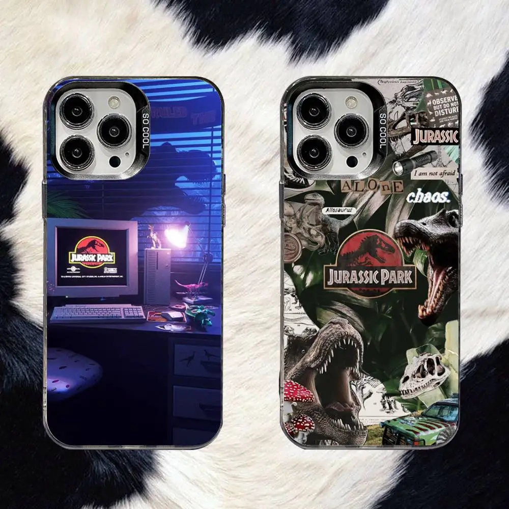 

Jurassic Park Film Phone Case For iPhone 16,15,14,13,12,11,8,7,Pro,Max,Plus,Mini,XS,SE Anti Fall Black Matte Hard