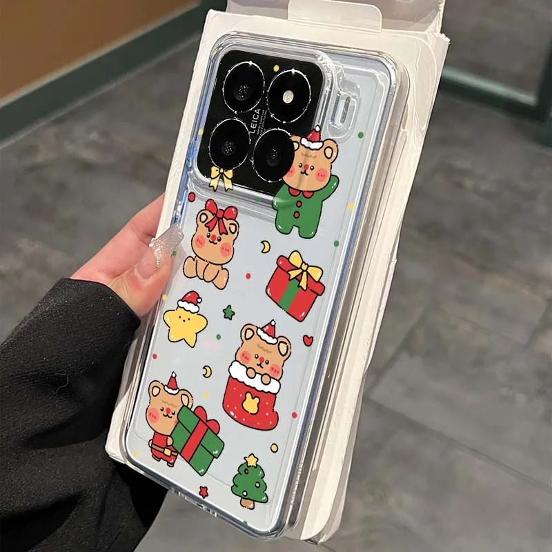 

Cartoon Cute Bear Anime Phone Case For Xiaomi 17 15 14 13 12 12S 12X 12T 11 11T Pro max Lite ultra TPU Transparent