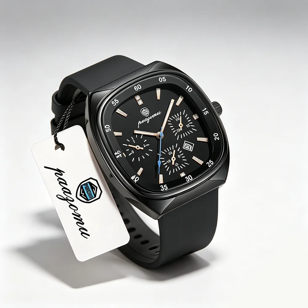 

PAAZOMU Fashion Large Dial Quartz Watch Casual Silicone Strap Men Women Watches Waterproof Couple Wristwatch Relojes Para Mujer