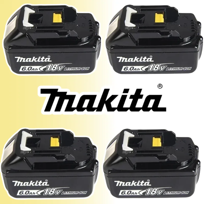 

Authentic Makita 18V 6Ah rechargeable power tool battery with LED lithium-ion substitute LXT BL1860B BL1860 BL1850 charger⚡